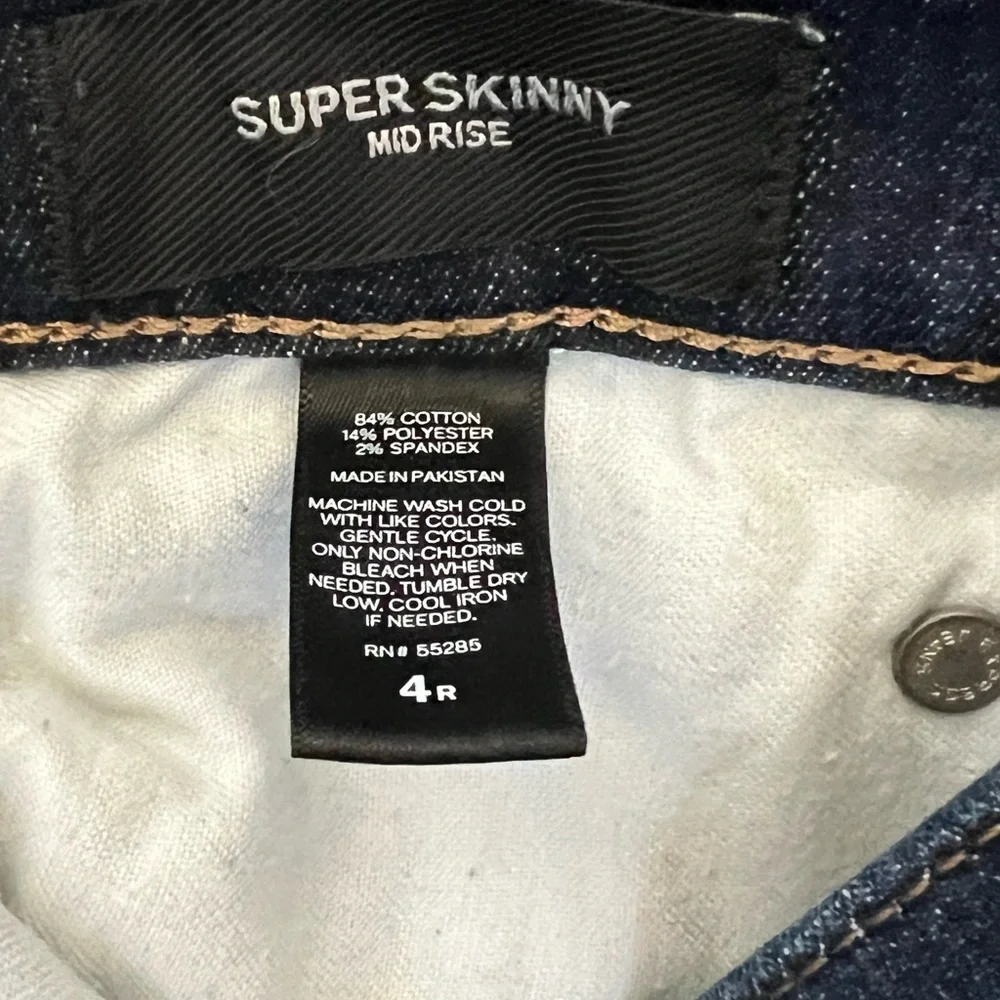 Express Super Skinny Mid Rise Size 4R Jeans - Picture 6 of 6